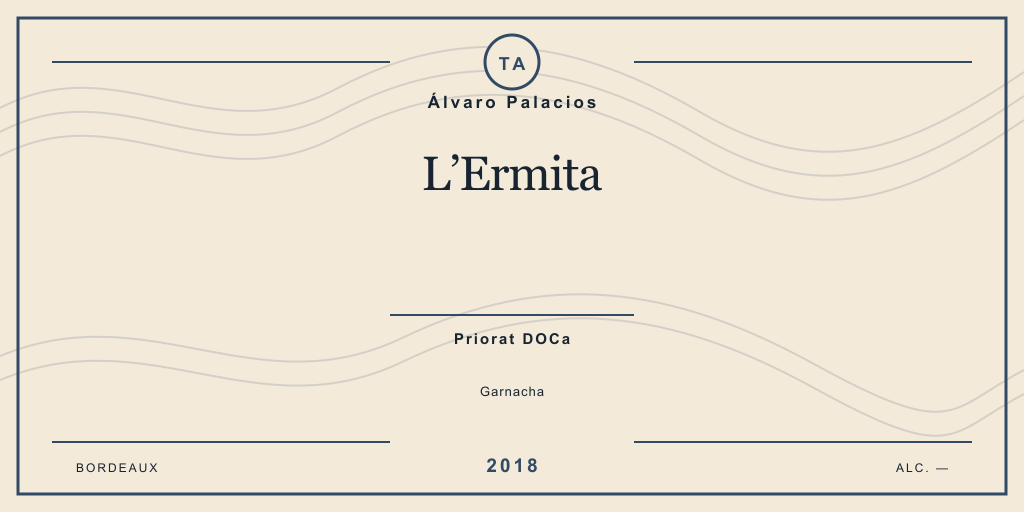 Rótulo de casa desenhado para Álvaro Palacios L’Ermita