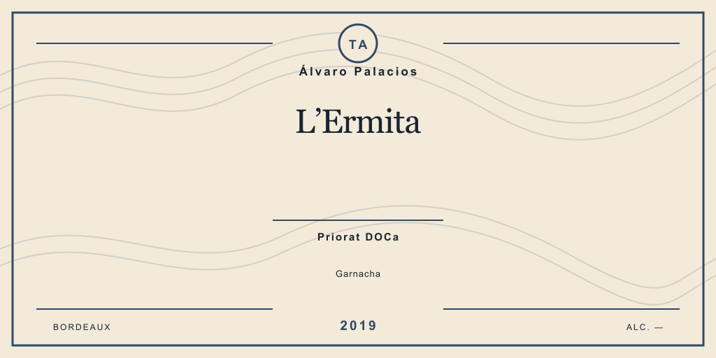 Rótulo de casa desenhado para Álvaro Palacios L’Ermita