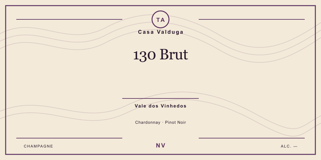 Rótulo de casa desenhado para Casa Valduga 130 Brut