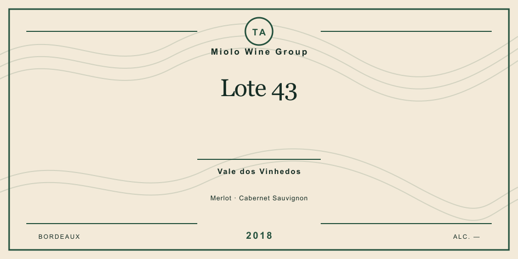Rótulo de casa desenhado para Miolo Wine Group Lote 43