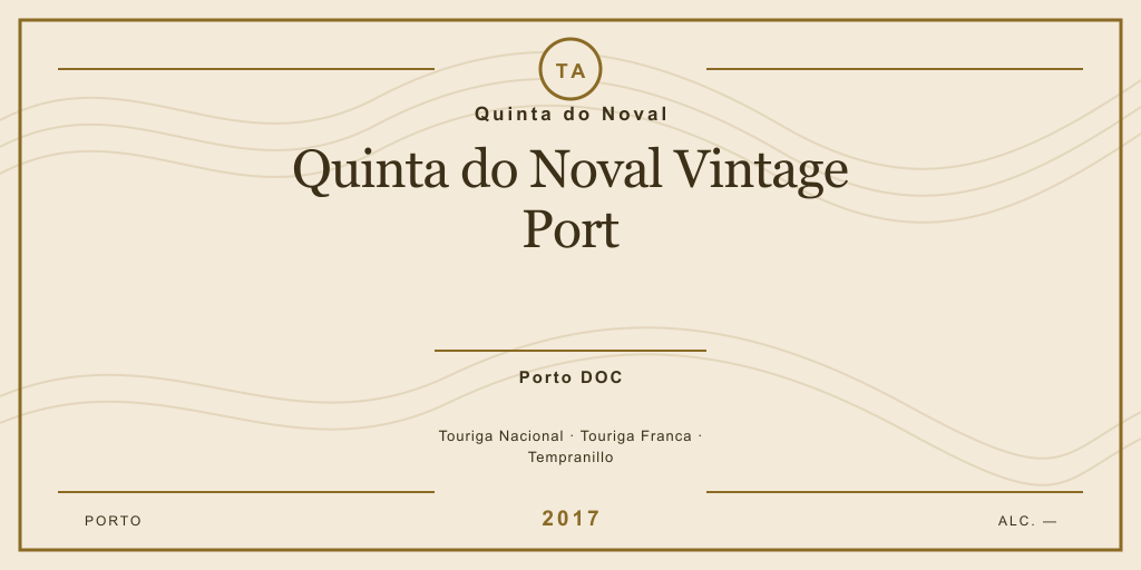 Rótulo de casa desenhado para Quinta do Noval Quinta do Noval Vintage Port