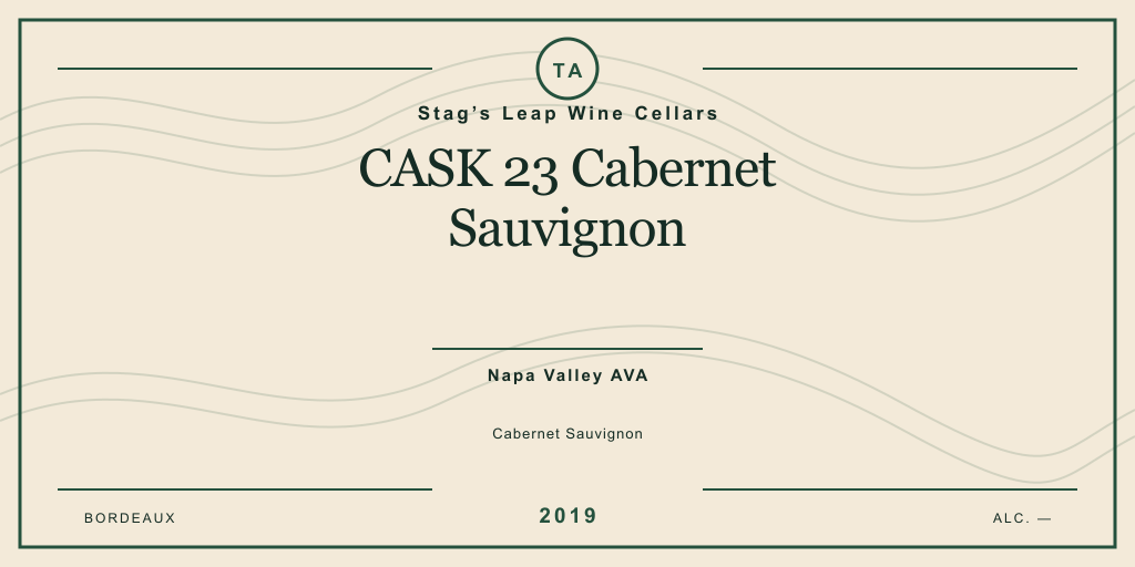Rótulo de casa desenhado para Stag’s Leap Wine Cellars CASK 23 Cabernet Sauvignon